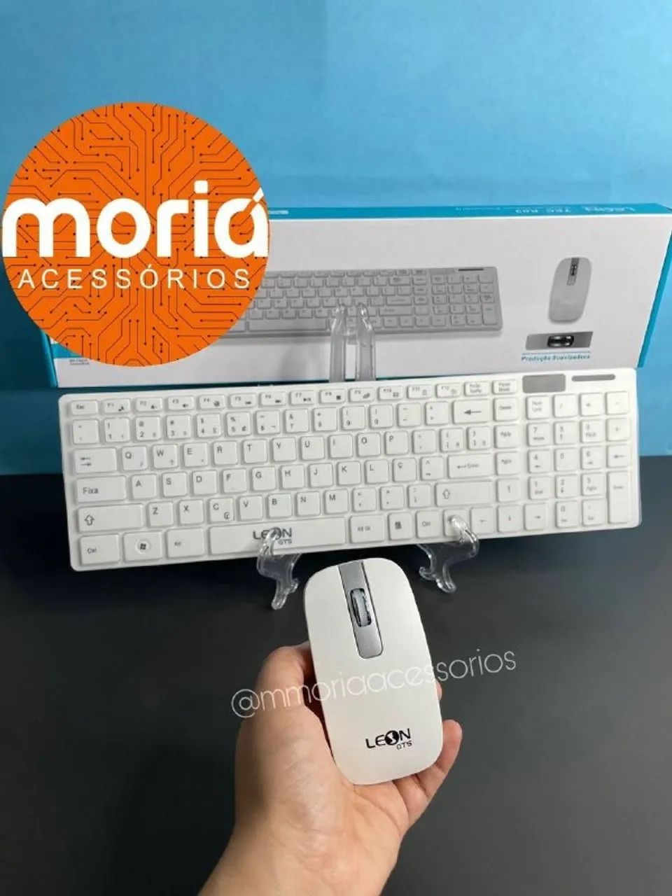 Kit Teclado e Mouse Sem Fio Receptor Usb Wireless Teclado Numérico Separado ABNT2