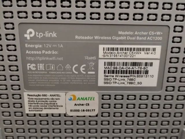 Kit 5 Roteadores TP-Link Archer C5W Com Fonte - Foto 2