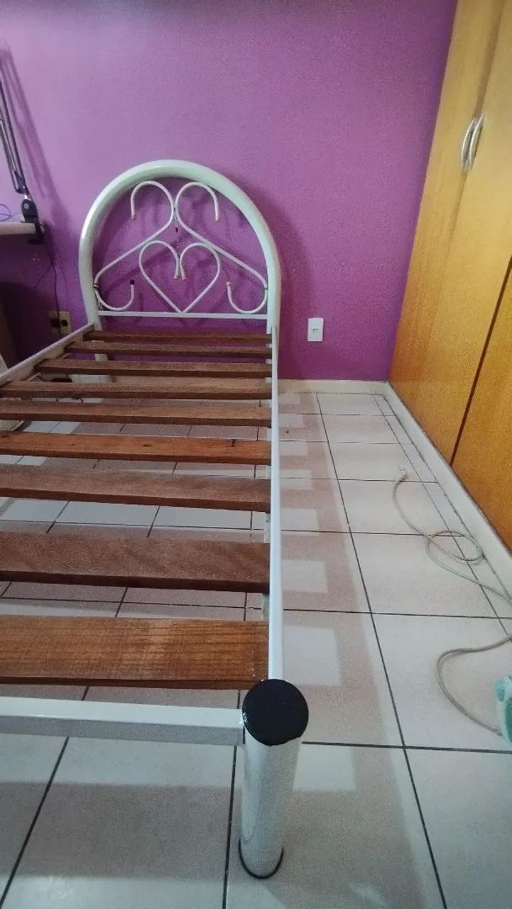 CAMA DE SOLTEIRO COM COLCHÃO  - Foto 2