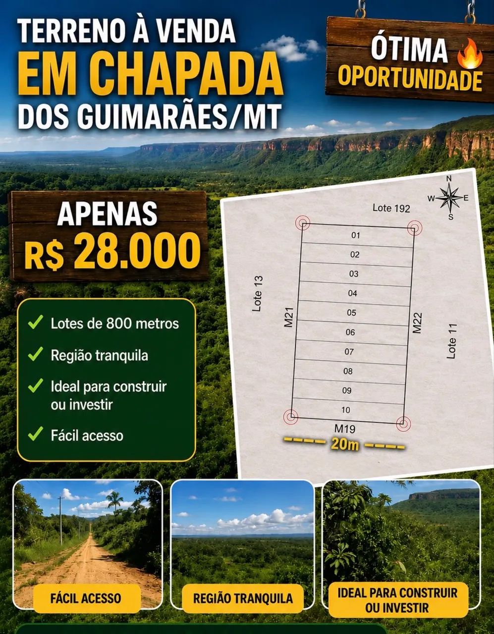 Terreno Chapada dos Guimarães-MT
