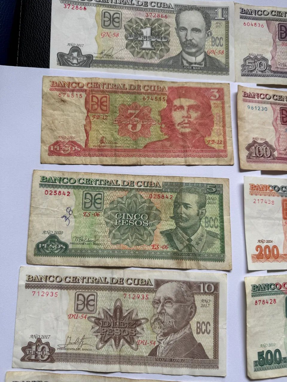 Coleção completa cédulas de Cuba - Pesos cubanos - Fe - Foto 3