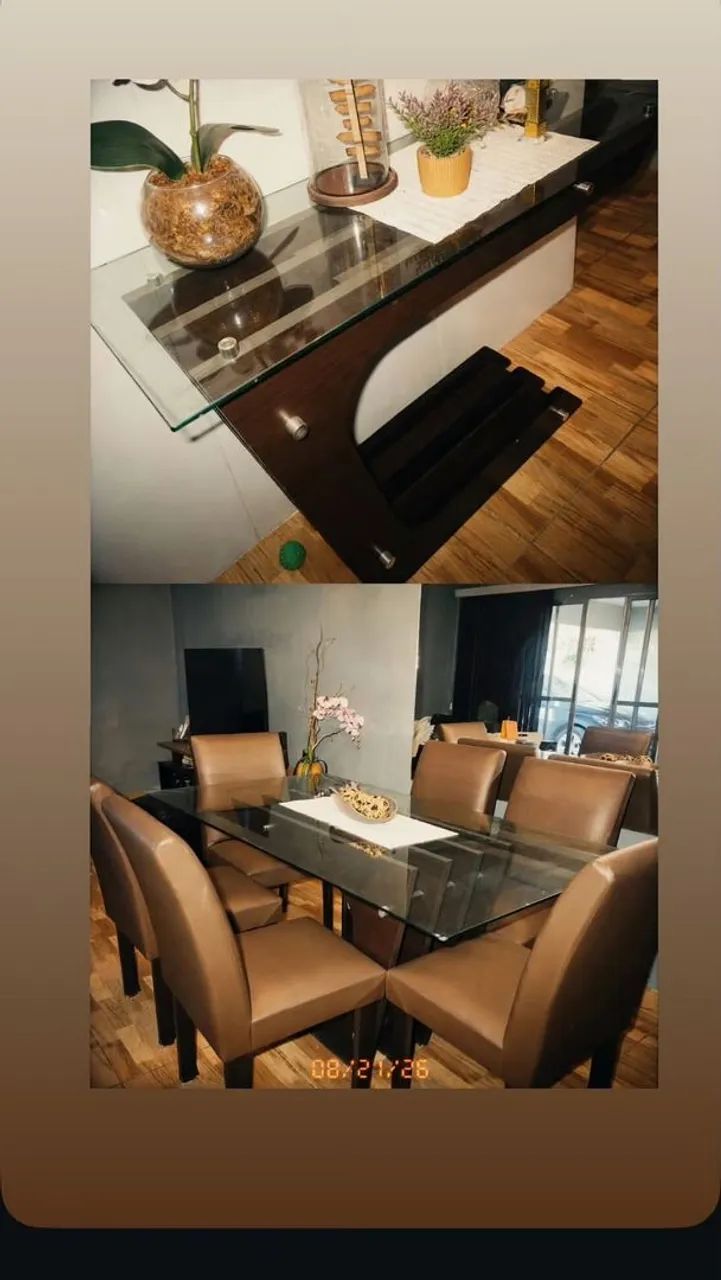 Mesa, 6 cadeiras e aparador - Foto 4
