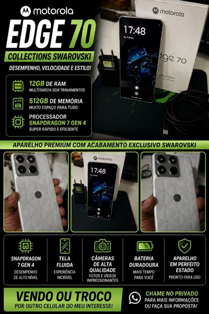 Motorola edge 70 12G/512G aceito troca 