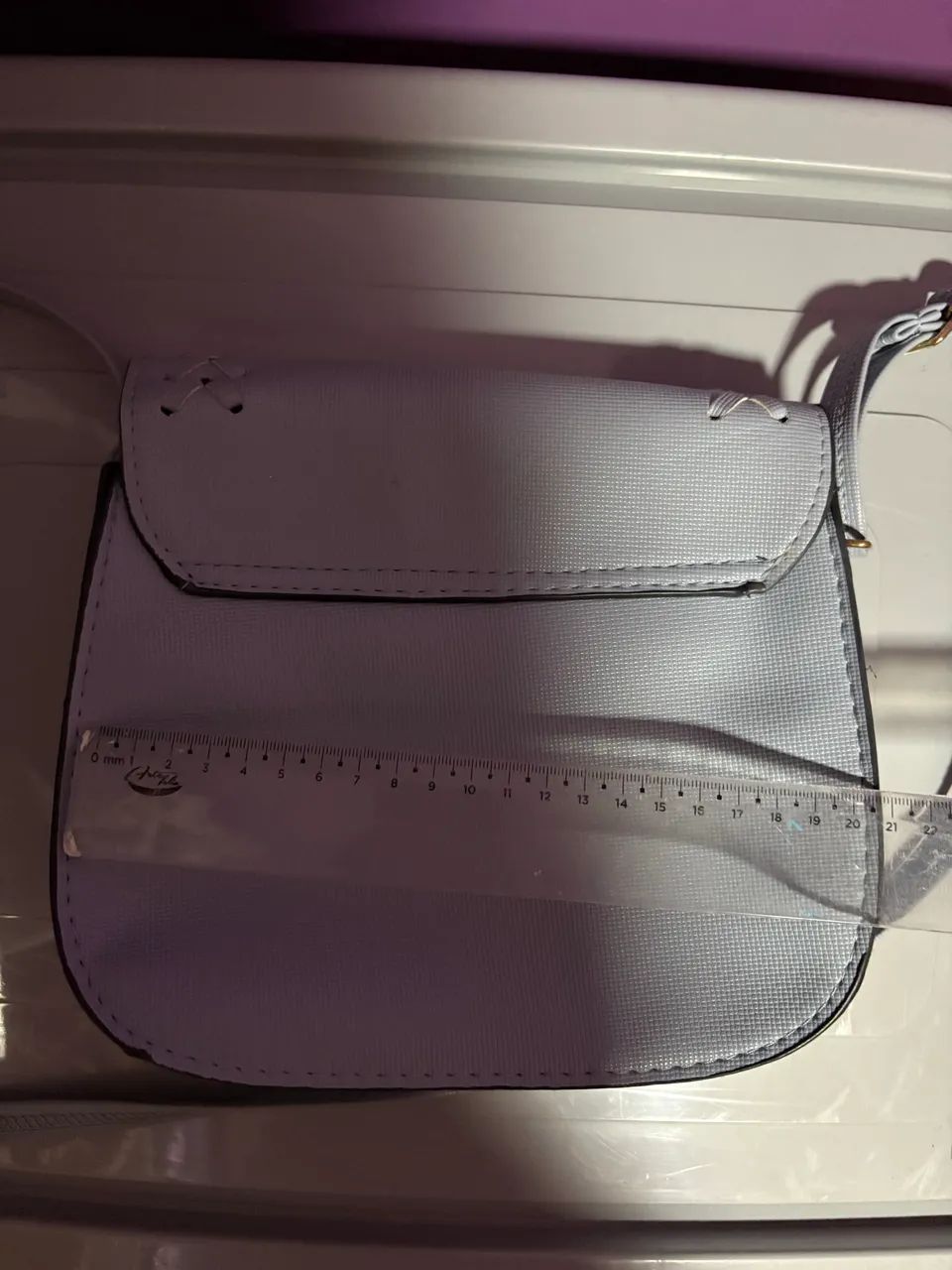 bolsa azul acinzentada de ombro (cerca 20cm) - Foto 4