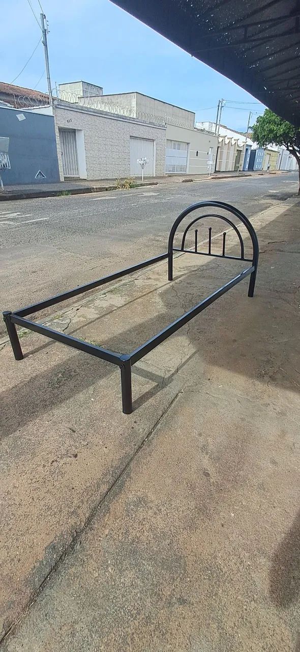 Cama tubular ferro com base madeira  - Foto 3