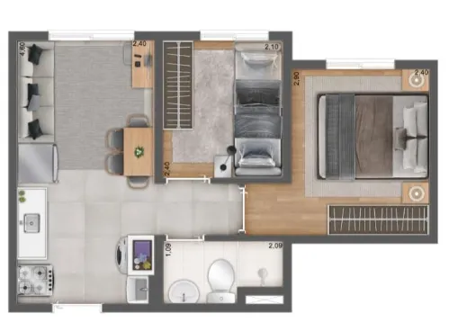 PLANTA 32m²