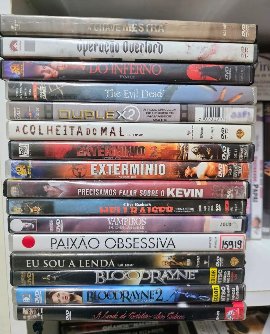 Lote DVD Filmes de Terror