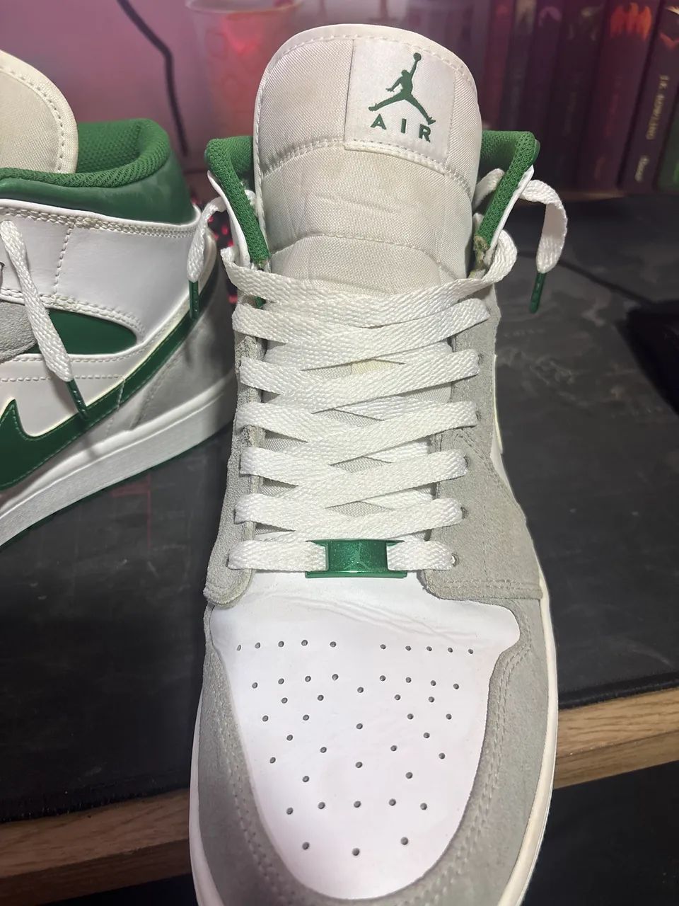 Jordan 1 mid se gray green - Foto 4