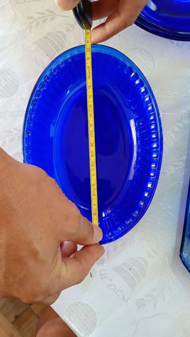 Conjunto antigo em azul cobalto - Foto 5