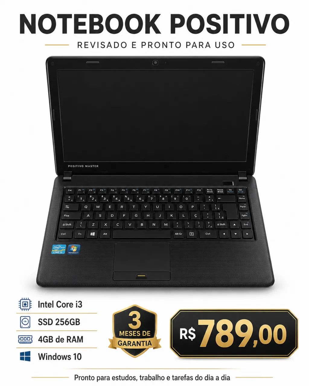 NOTEBOOK POSITIVO REVISADO E PRONTO PARA USO! - Foto 2