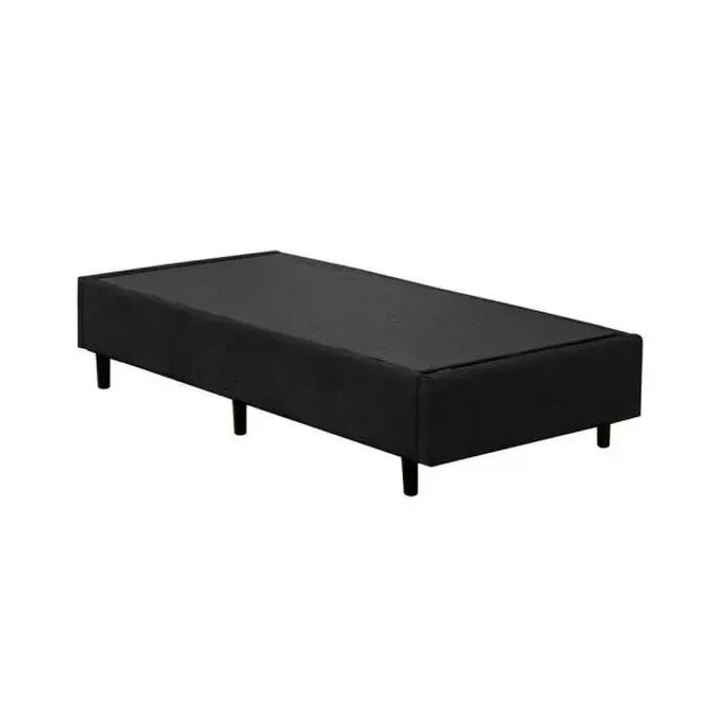 Base Box Solteiro Suede Preto - Foto 2