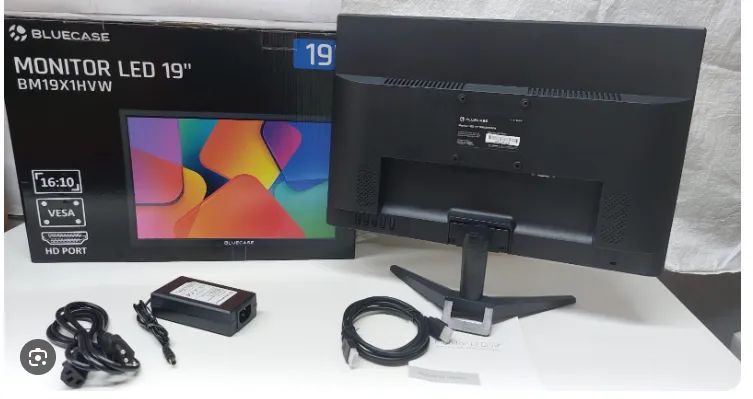 monitor para computador dvr cameras 19" polegadas hdmi vga 75hz blue case novo - Foto 2