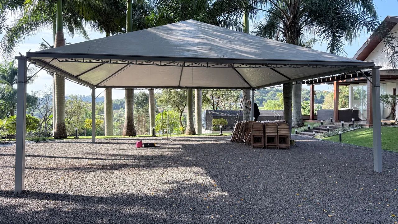 Tenda pirâmide 8x8 com calha nova  - Foto 2