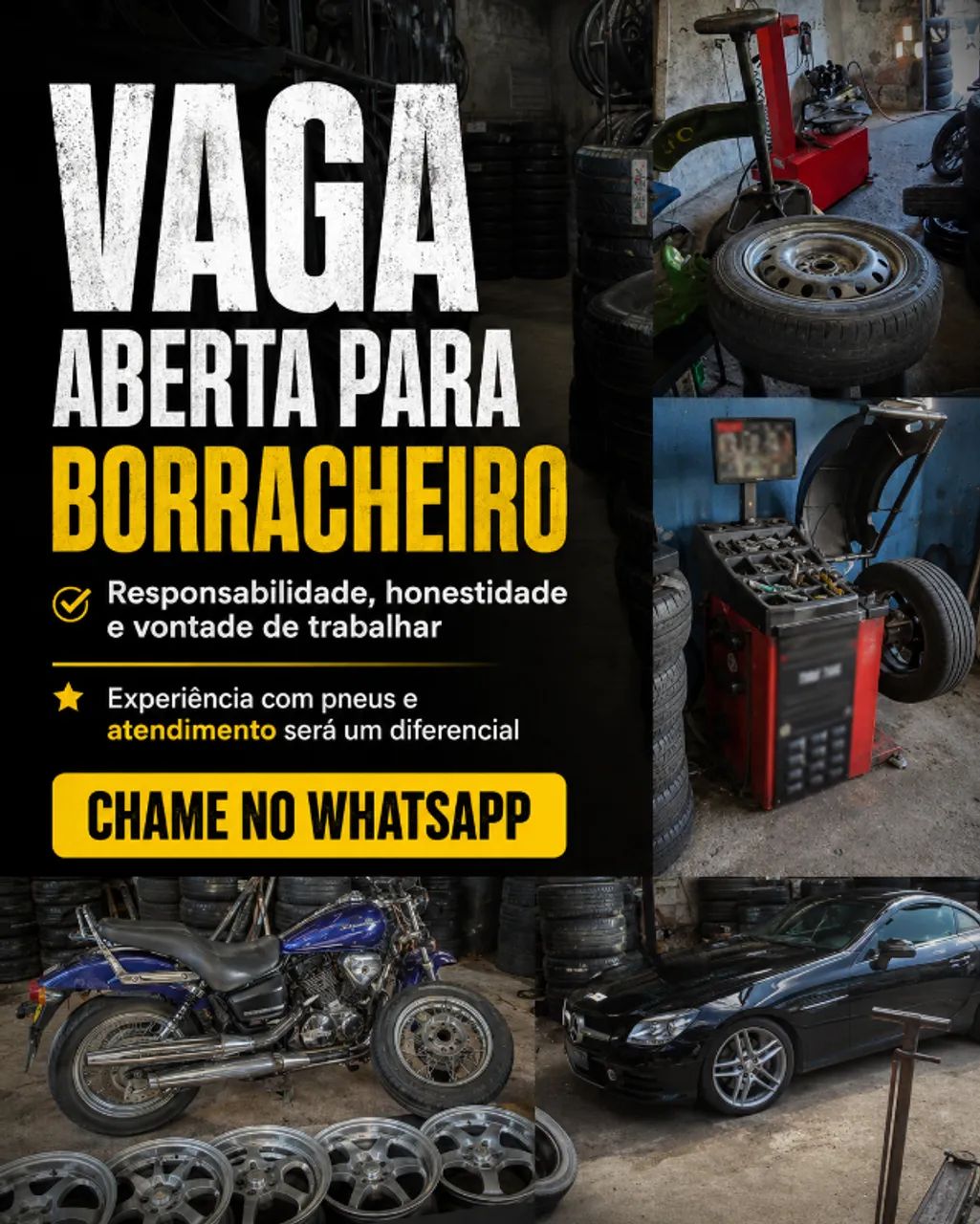 Vaga para Borracheiro - Compromisso e Responsabilidade - Foto 2