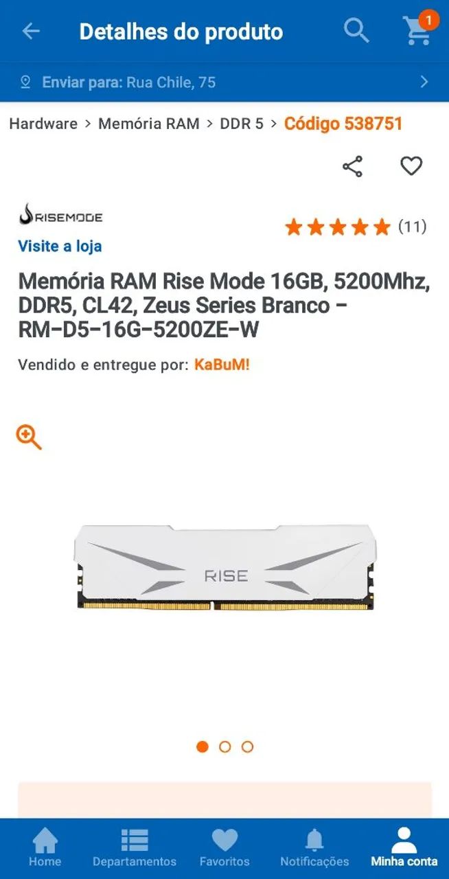 Memória RAM DDR5 16gb  - Foto 3