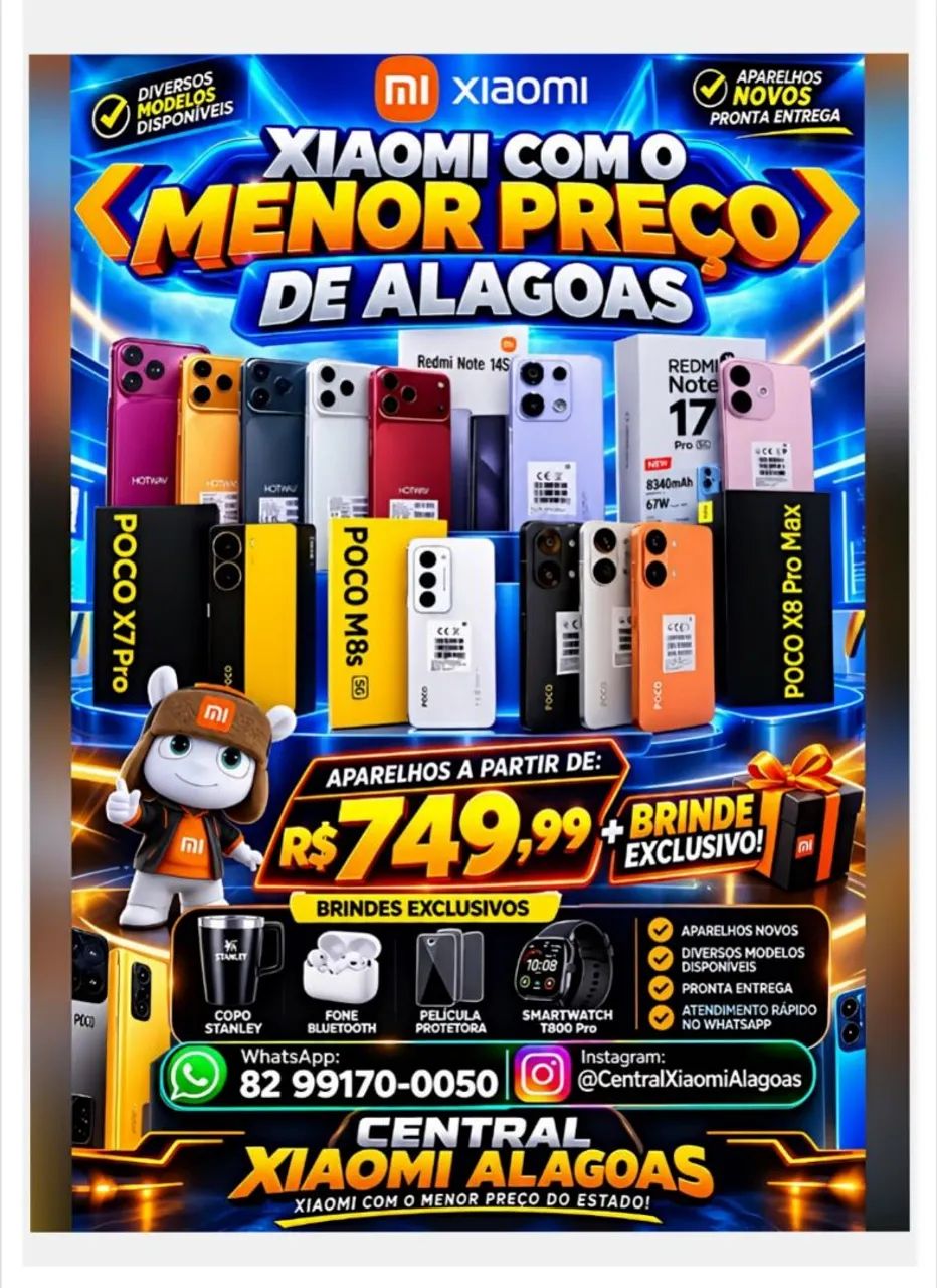 Hotwav A18 Pro Max, Poco X8 Pro Max, poco C85 e Diversos Modelos Disponíveis 