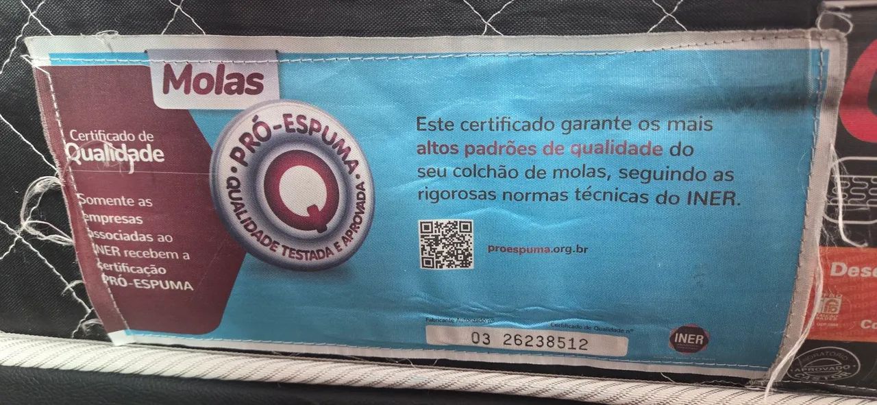 Colchão solteiro mola