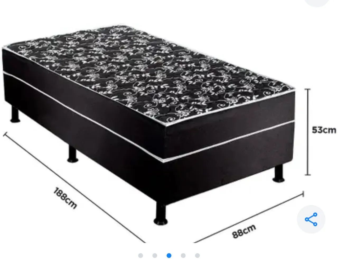 Cama solteiro uni box 