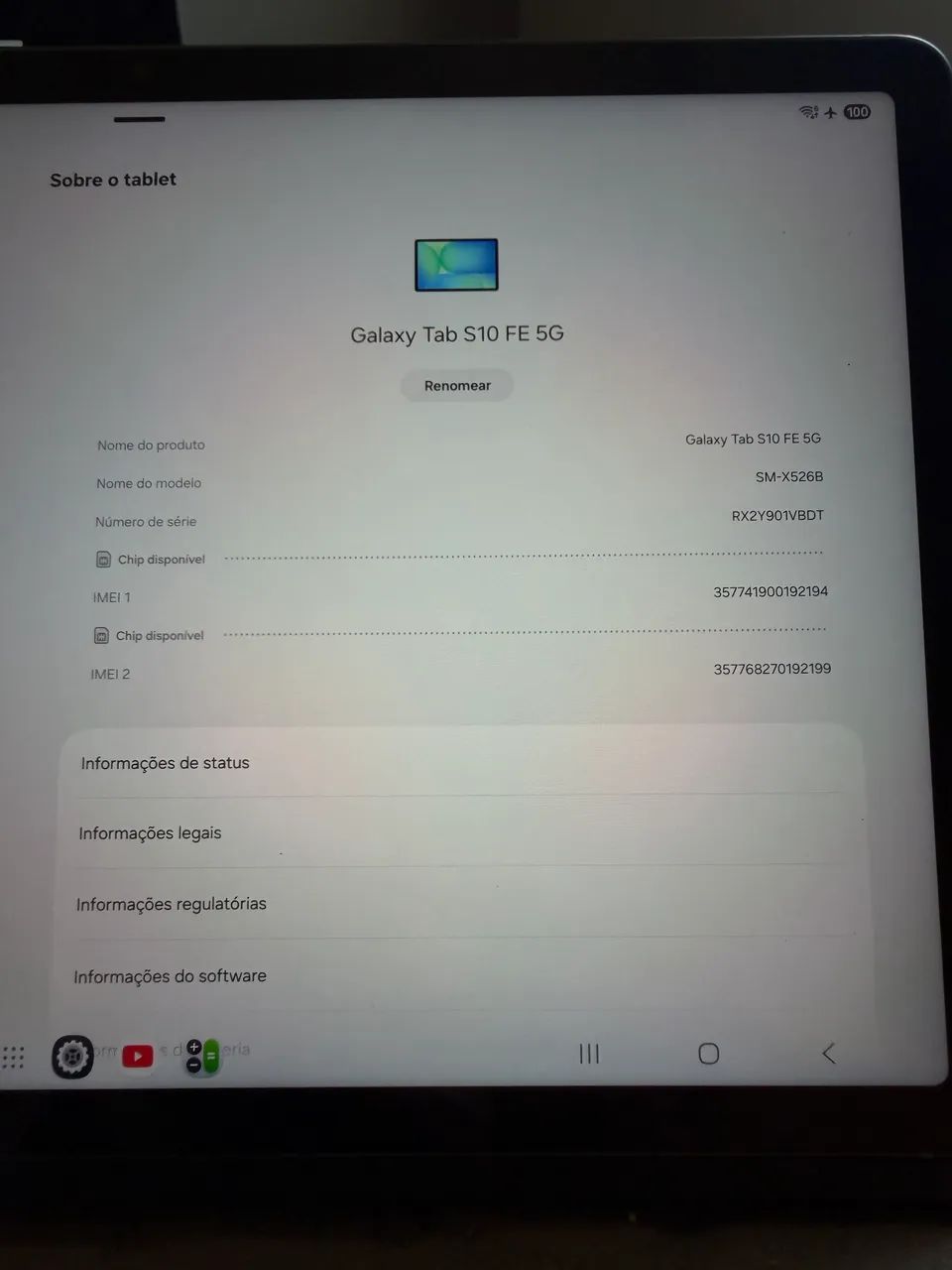 Vendo tablete Galaxy Tab S10 FE 5G