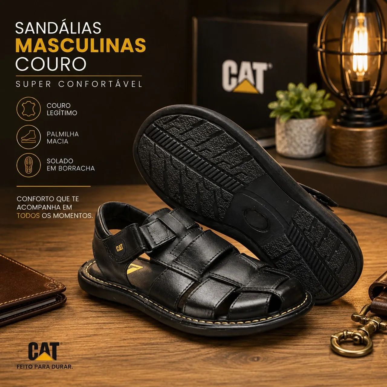 Sandália Couro Legítimo 