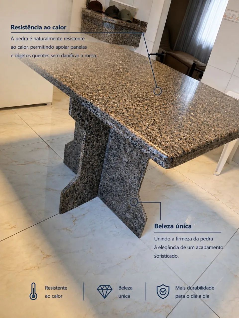 MESA DE GRANITO À VENDA - ÓTIMO CUSTO-BENEFÍCIO!