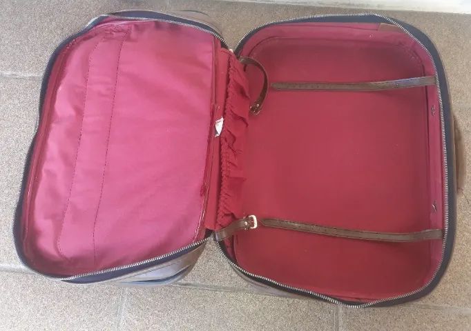 Mala de mão vintage em couro legítimo - Foto 3