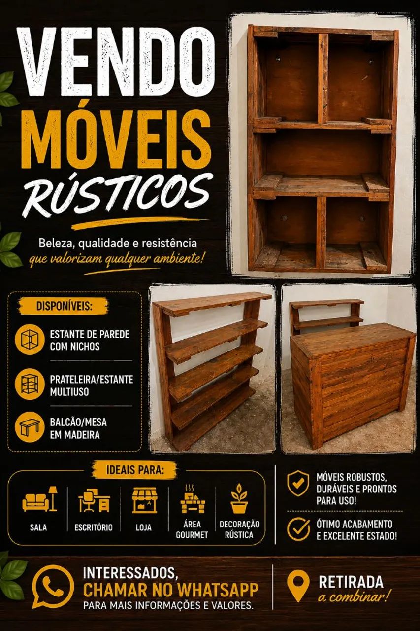 Móveis rústicos 