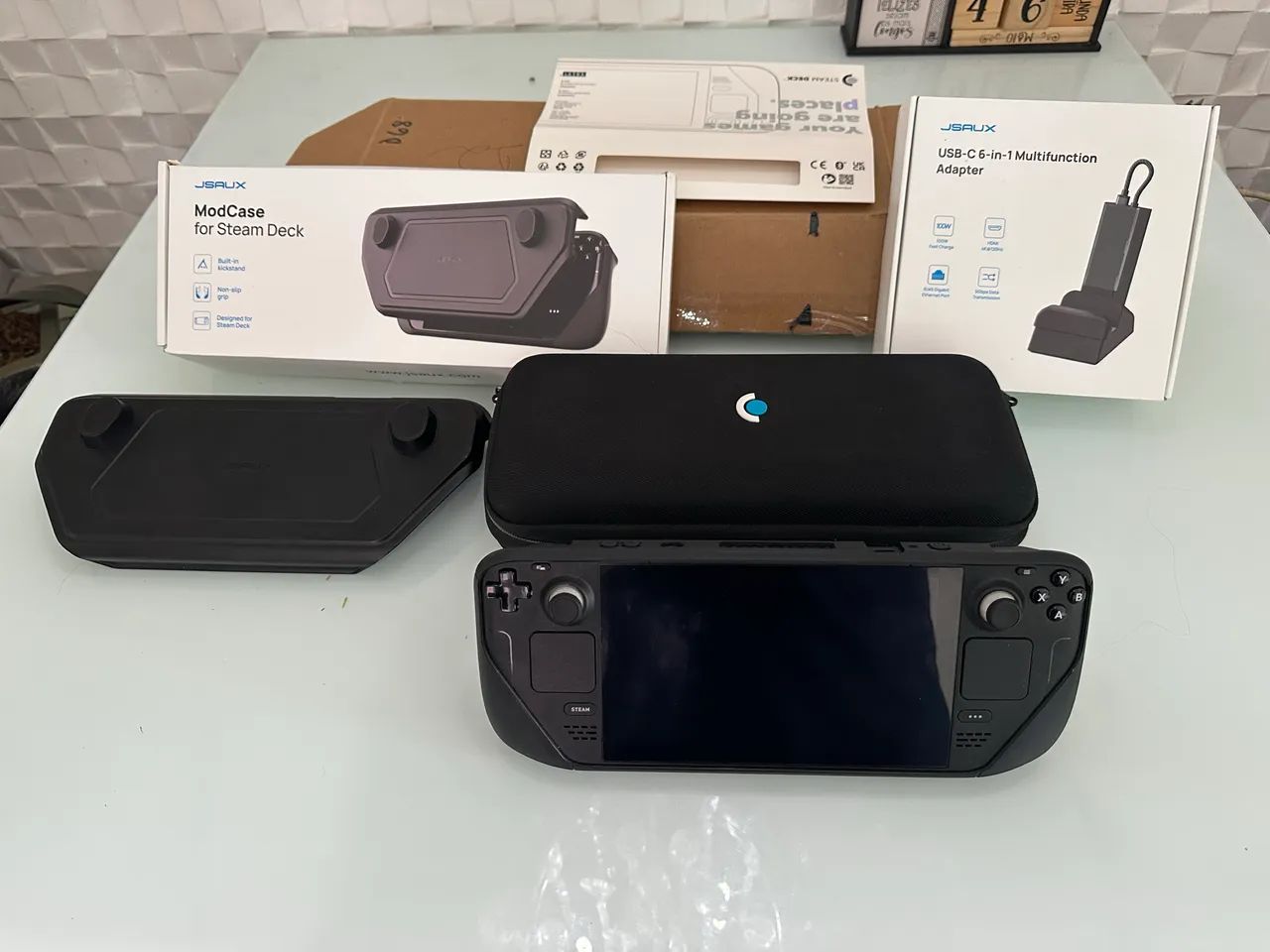 Steam Deck 512GB + Cartão 256GB (768GB Total) + Dock & ModCase