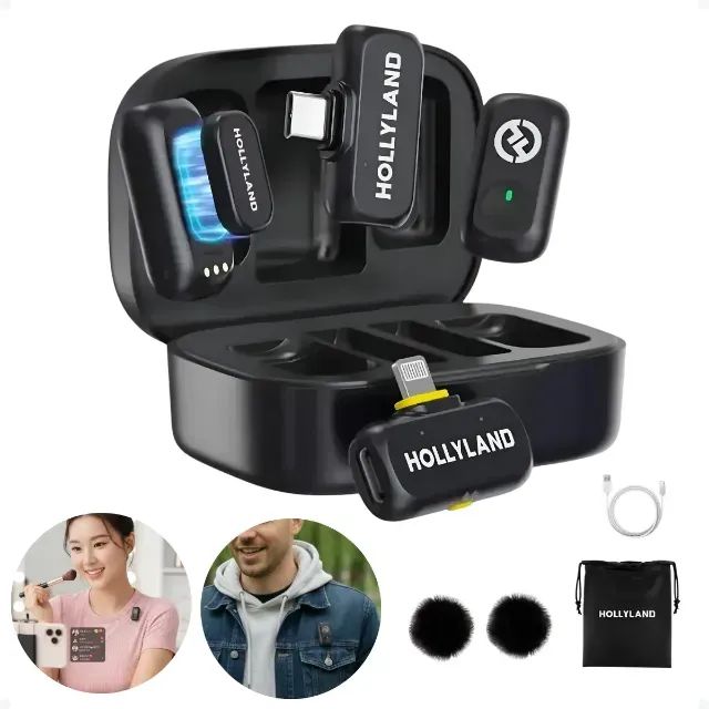 Microfone Hollyland Lark A1 Duo - Usb-c, Lightning