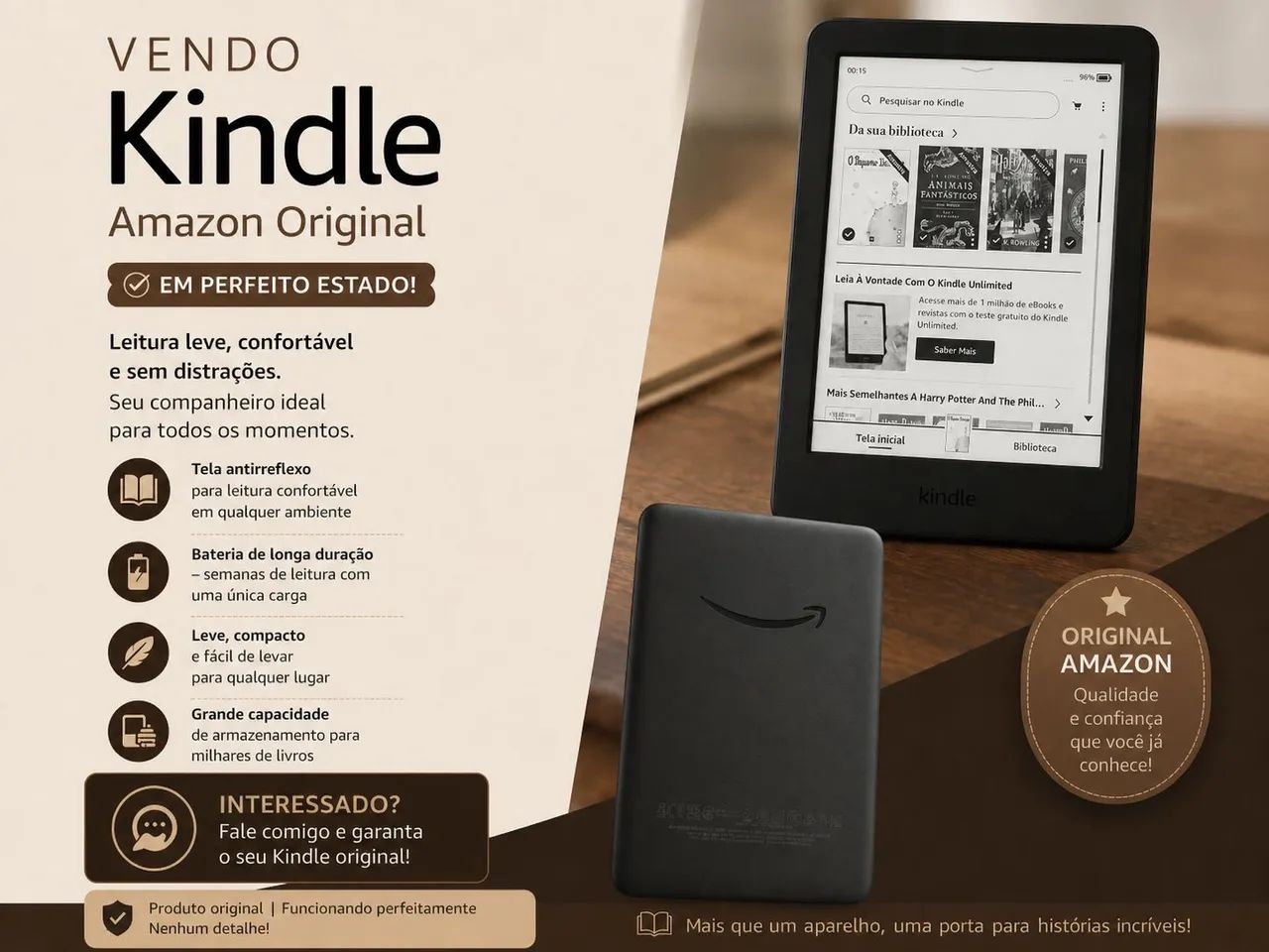 Kindle Amazon 10° Geração Original à Venda