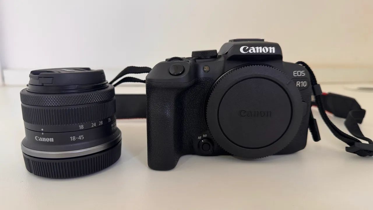 Canon EOS R10 + Lente RF-S 18-45mm | Estado de Nova | Kit Completo