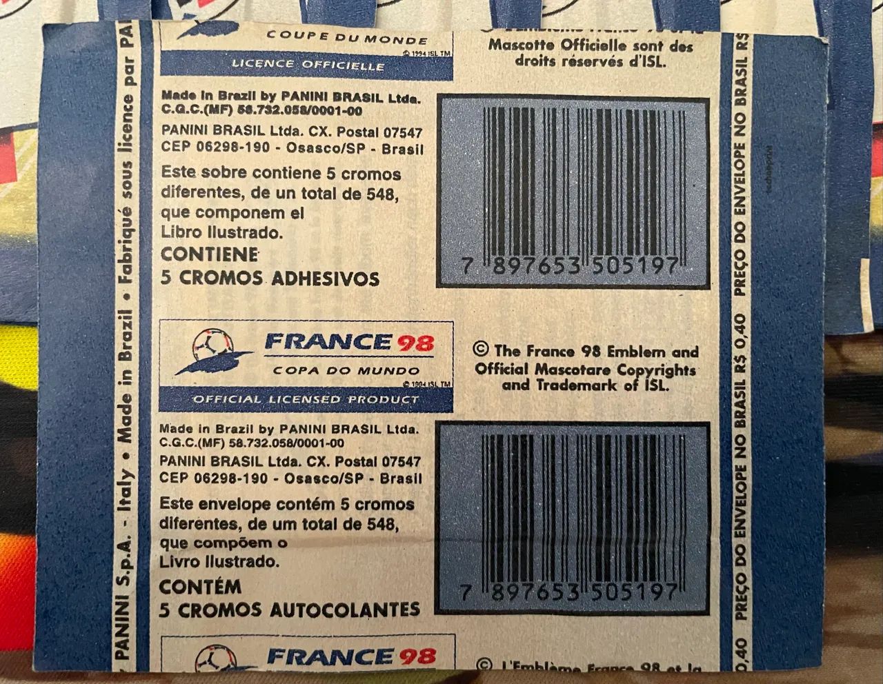 Envelope Copa do Mundo 98 - Foto 2