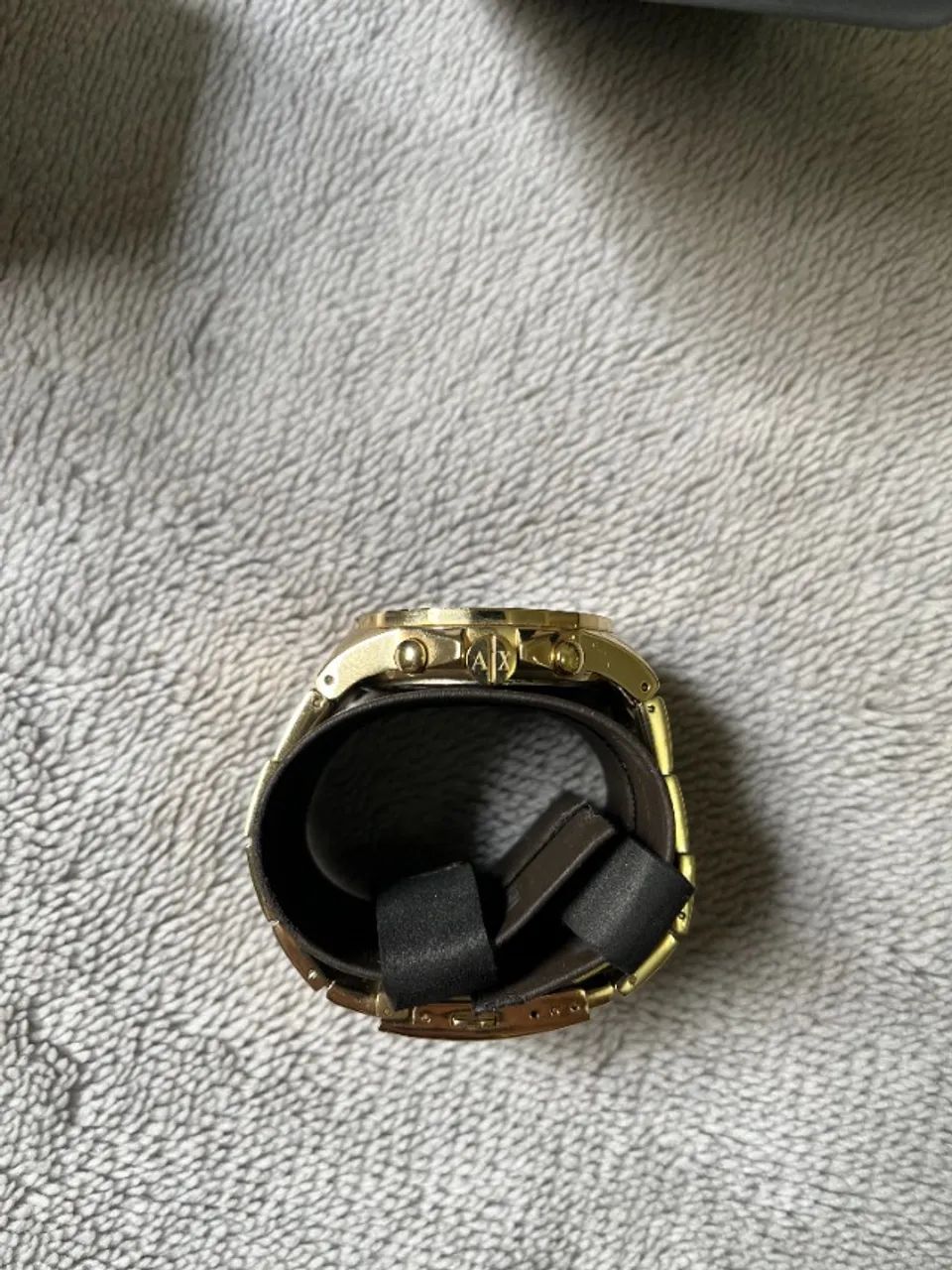 relógio armani exchange original dourado cronógrafo - Foto 3