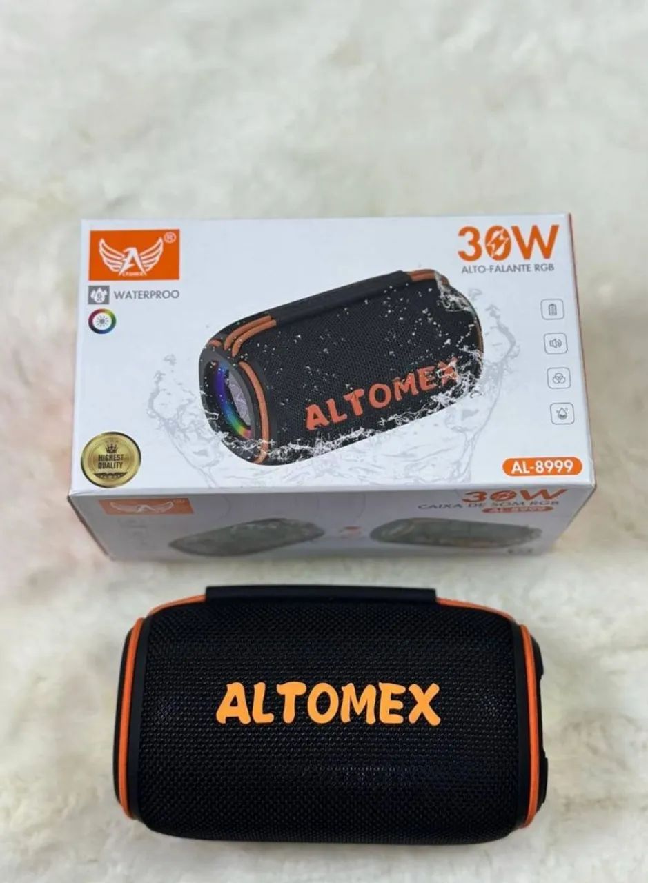 Caixa de som Bluetooth Portátil Altomex 30 w com LED RGB - Foto 3