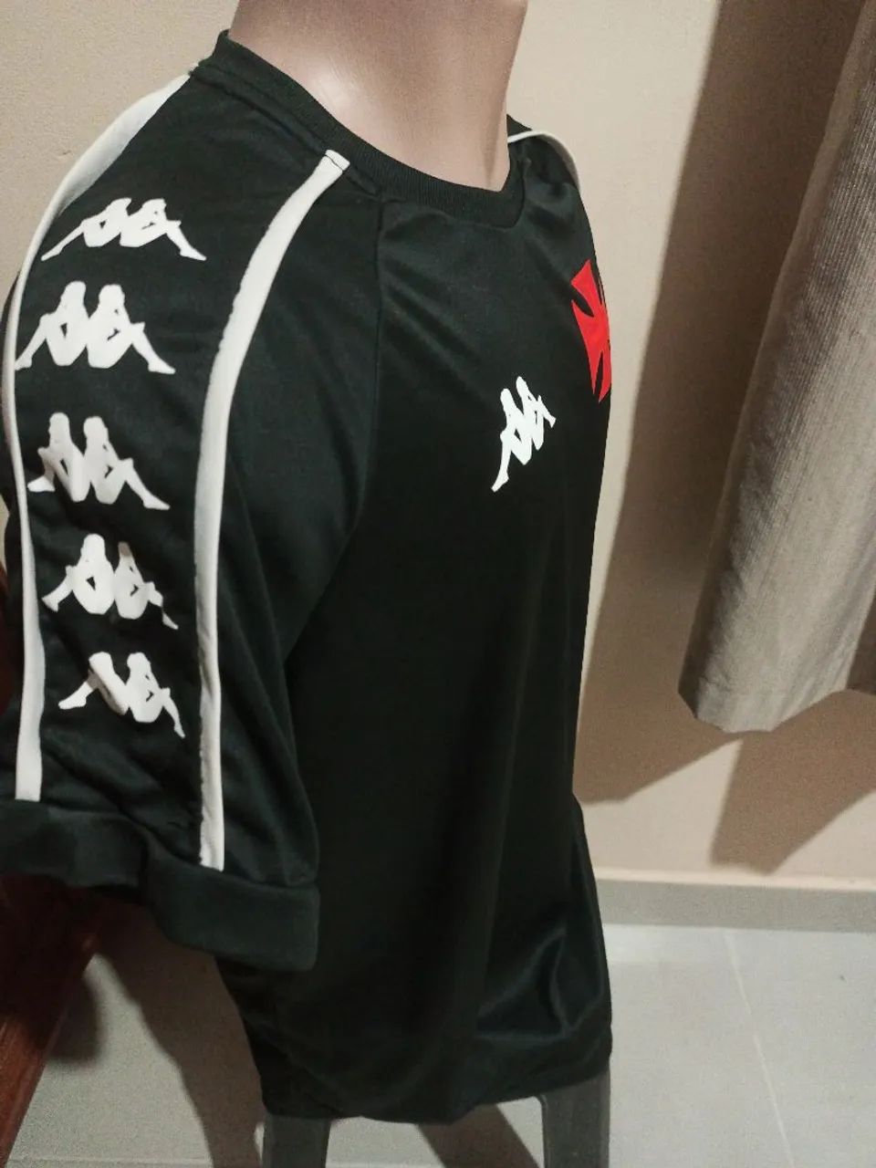CAMISA VASCO/KAPPA/Supporter Cruz de Malta/preta - Foto 4