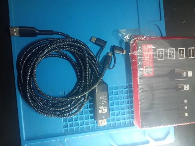Cabo Hdmi Mirascreen Android Usb Tipo C V8 Light 3 Em 1 - Foto 2