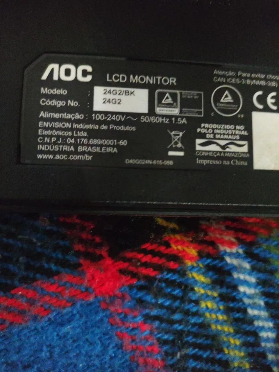 MONITOR AOC 24POL 144HZ BEM CONSERVADO - Foto 2