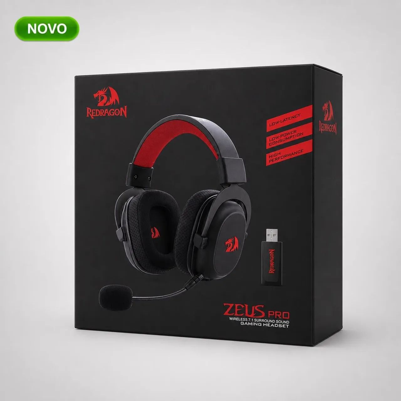 Headset Gamer Redragon Zeus Pro Wireless 7.1 Bluetooth USB - Foto 2