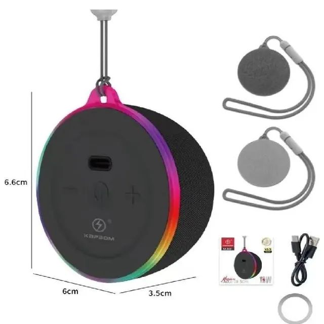 Mini Caixa De Som Bluetooth P/ Celular Com Imã 5W Ka-8551 - Foto 4