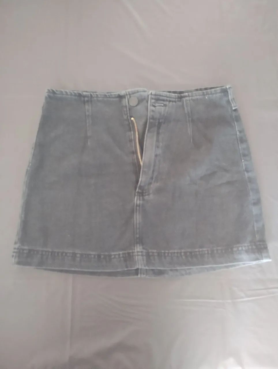 Saia curta jeans preta
