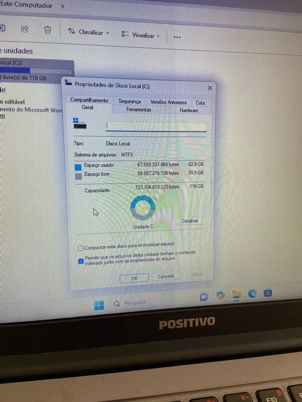 Notebook Positivo Core i3 / 4GB RAM / SSD 480GB / Windows 10 LTSC