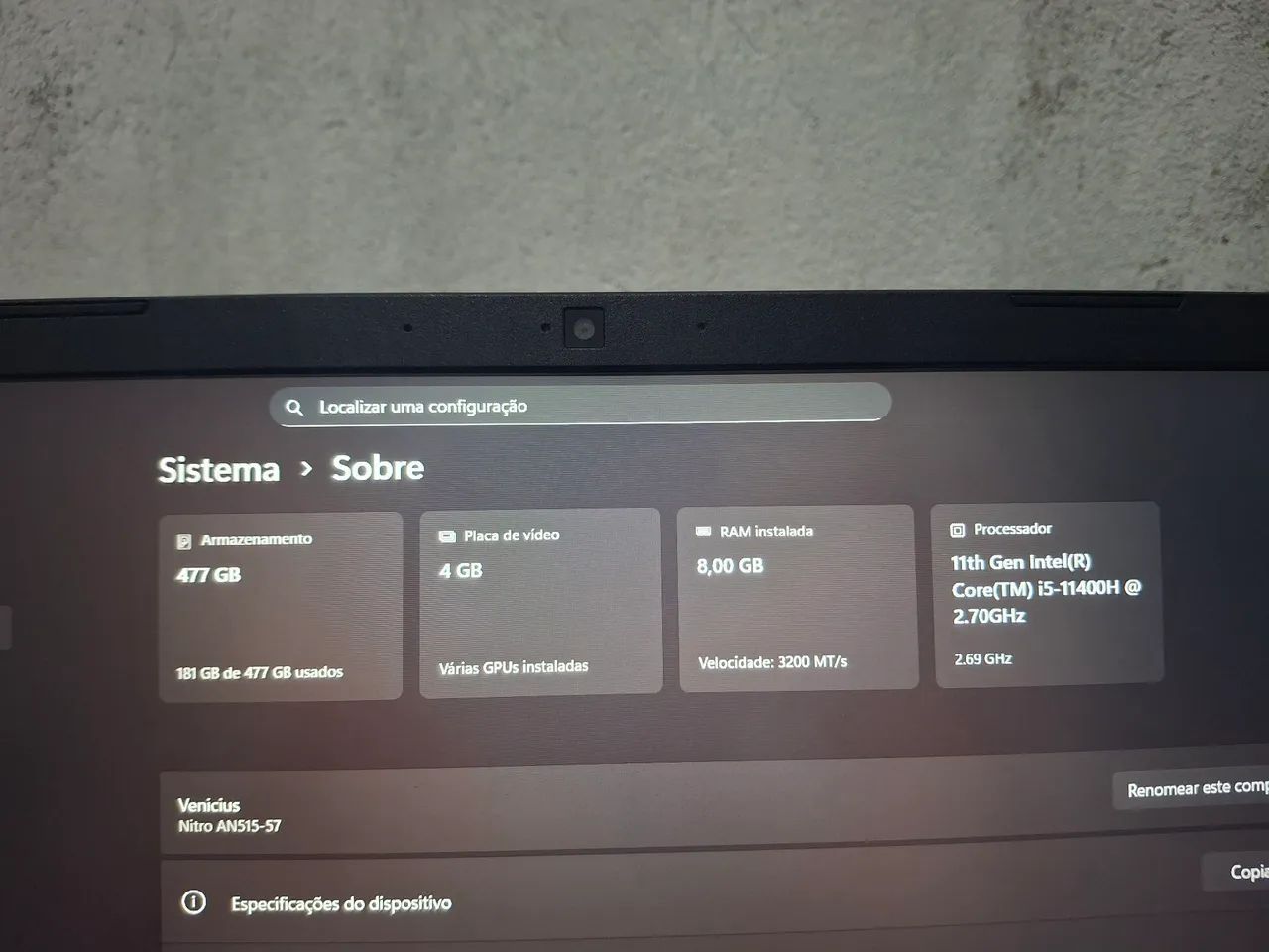 NOTEBOOK ACER NITRO 5 - Foto 5
