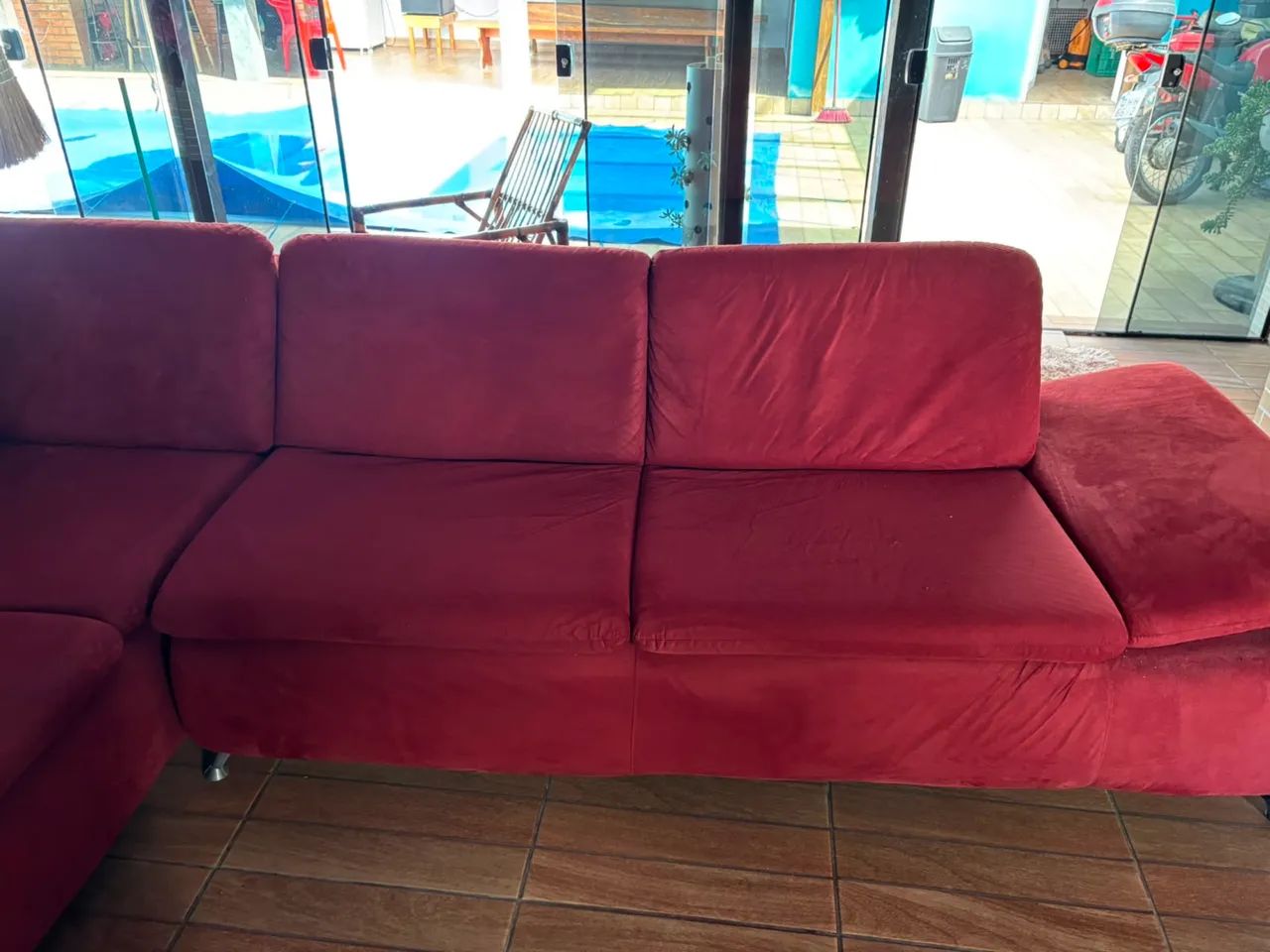 Sofá de Canto Vermelho - Foto 5