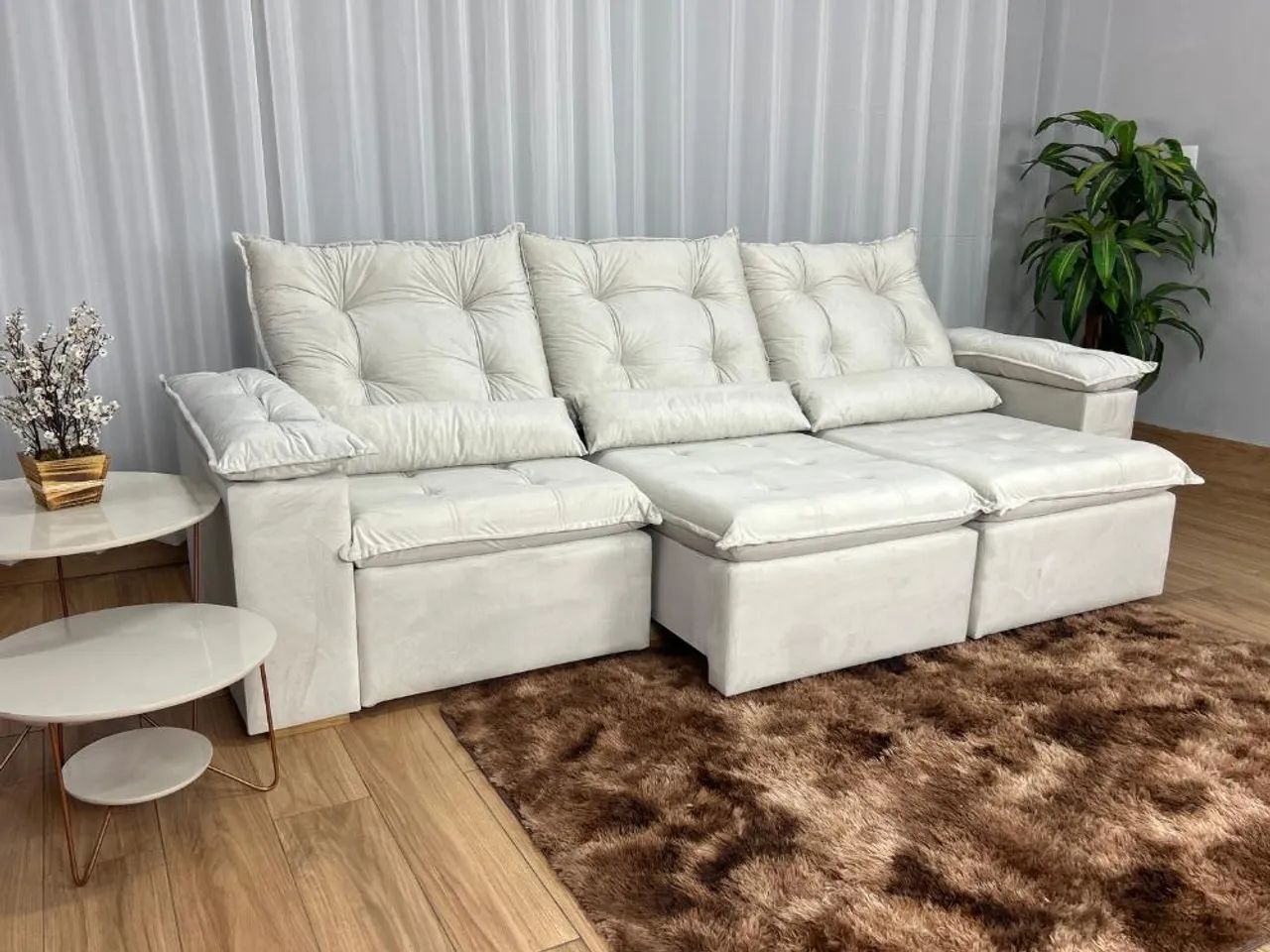 Sofá Retrátil Reclinável Atenas 2.70m Entrega Rápida - Foto 4