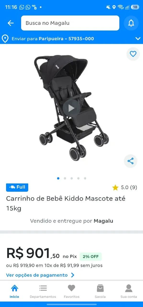 Carrinho de bebê novo - Foto 2