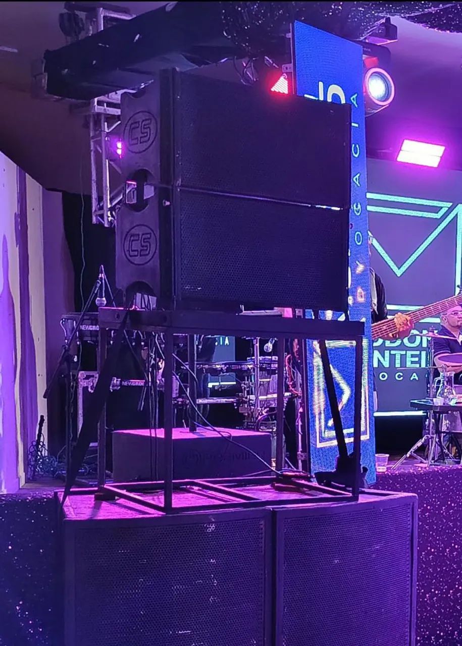 Caixas LINE Array 1x12 + ti ativa+ Passiva 4 unidades 
