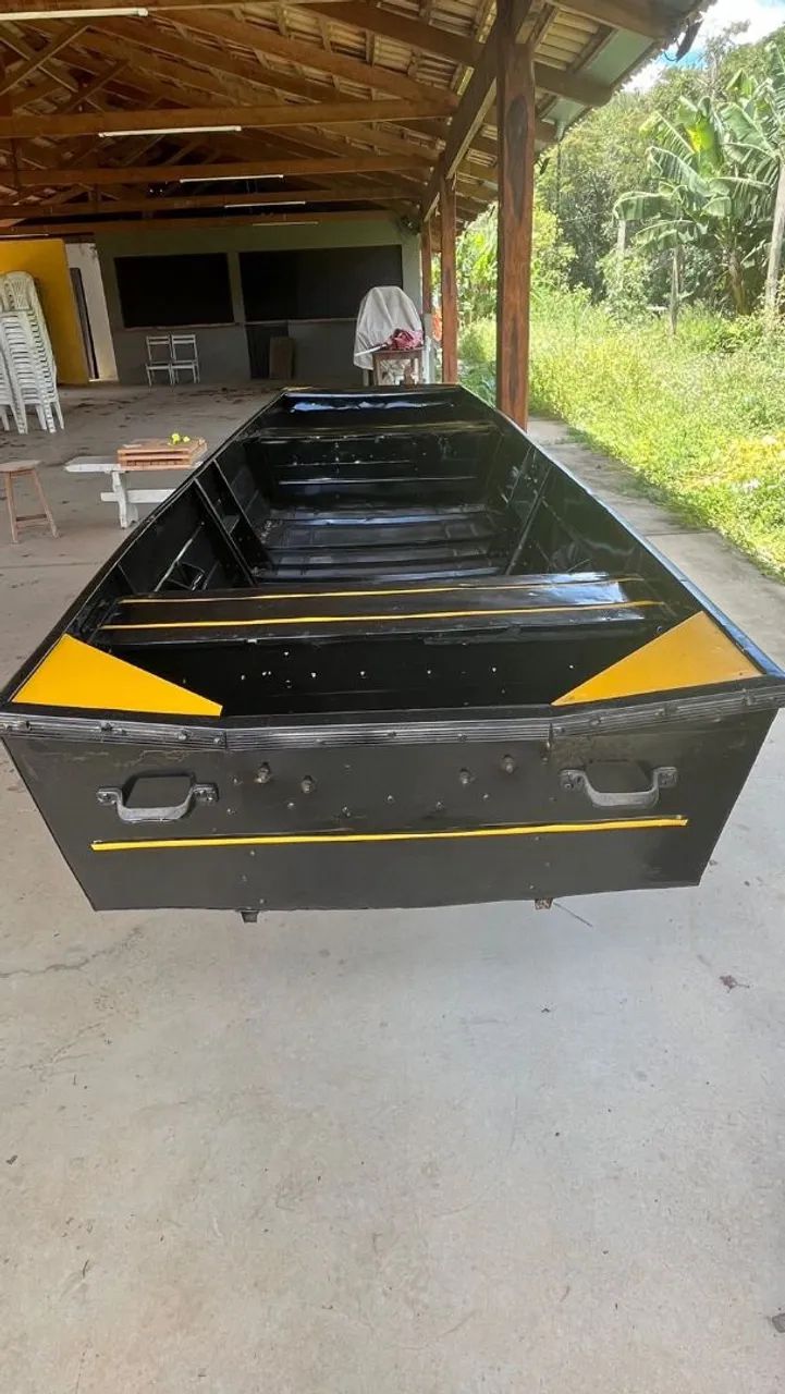 Barco de Alumínio 4,20m Cara Chata - Excelente Estado - Foto 3