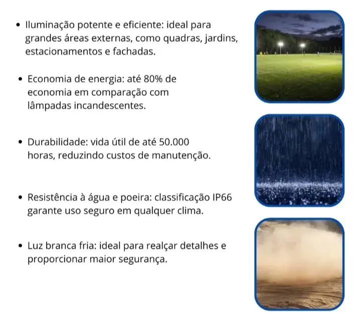 Refletor de Led 1000W Branco Frio - Foto 3