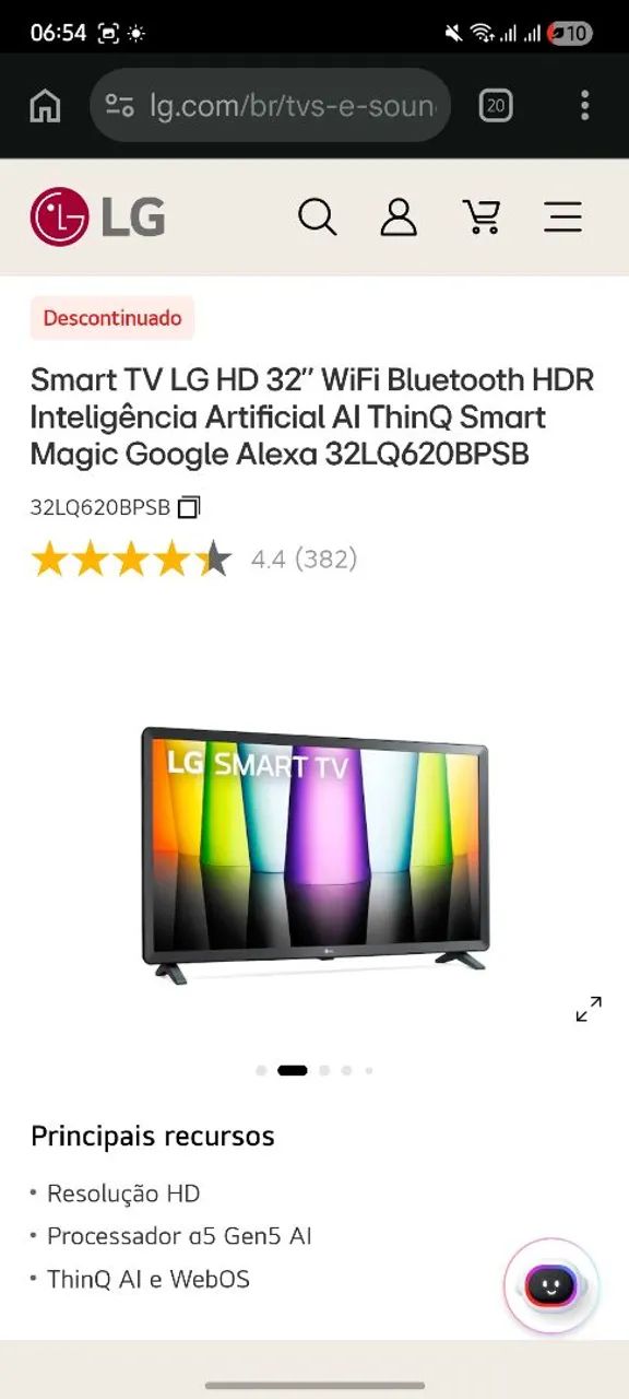 Smart TV LG HD 32''