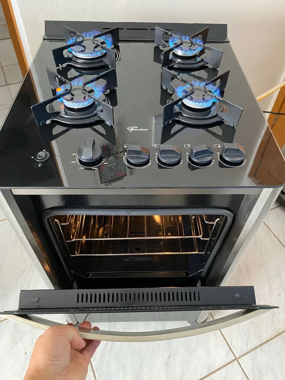 Fogão Mesa Vidro Automático Usado - Entrego !